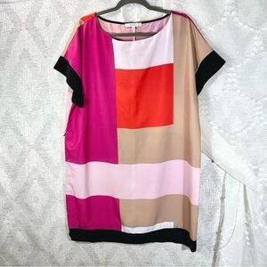 REED colorblock shift dress size L